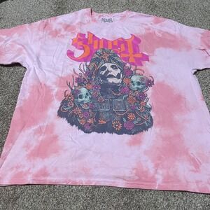 Ghost Band Papa Emeritus IV Tie Dye Pink T Shirt Men's 2XL